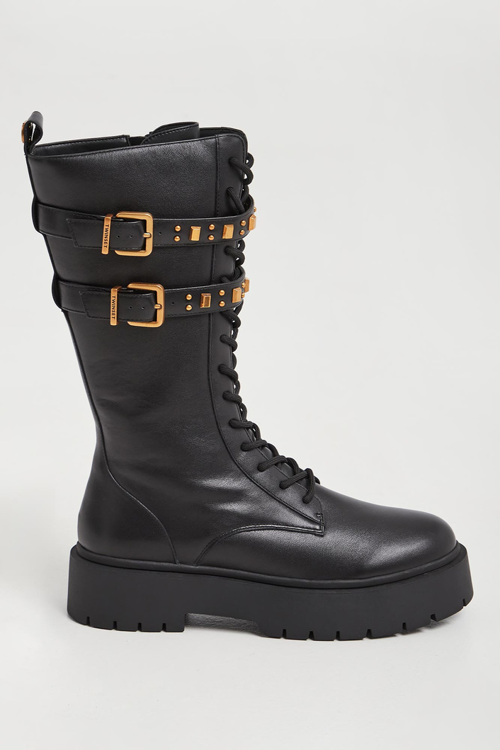 Trapery damskie skórzane TWINSET