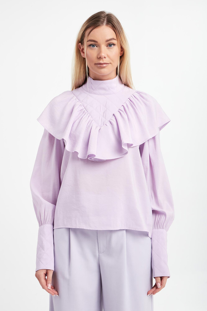 Bluzka damska z falbaną GESTUZ