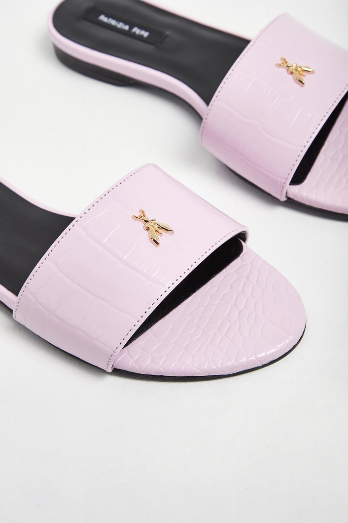 Klapki damskie skórzane PATRIZIA PEPE