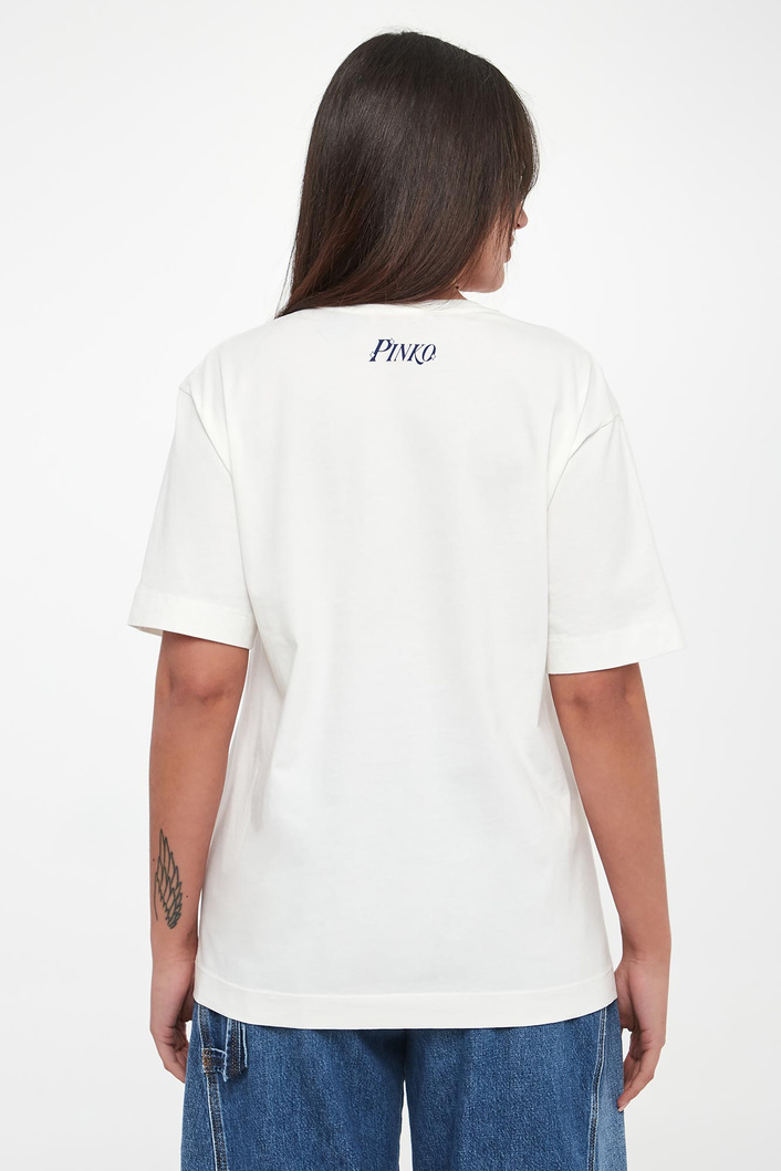 T-shirt damski z grafiką Strepitoso PINKO