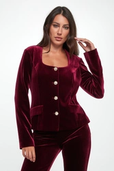 Żakiet damski welurowy JOSEPH RIBKOFF