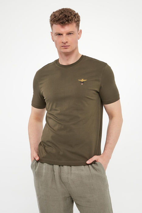  T-shirt męski z logo AERONAUTICA MILITARE