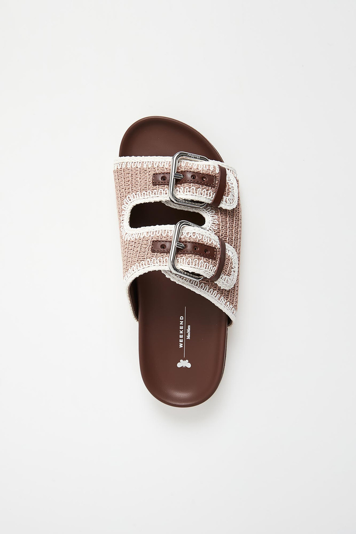 Klapki damskie skórzane Bonito WEEKEND MAX MARA