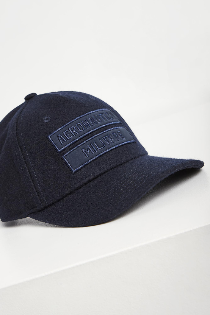 Czapka z daszkiem męska wełniana AERONAUTICA MILITARE