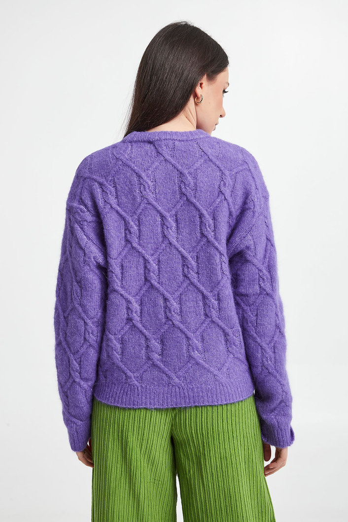 Sweter damski z wełną alpaki GESTUZ