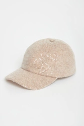 Czapka damska z daszkiem cekinowa PESERICO