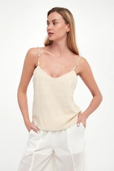 Top damski lniany TWINSET U&B