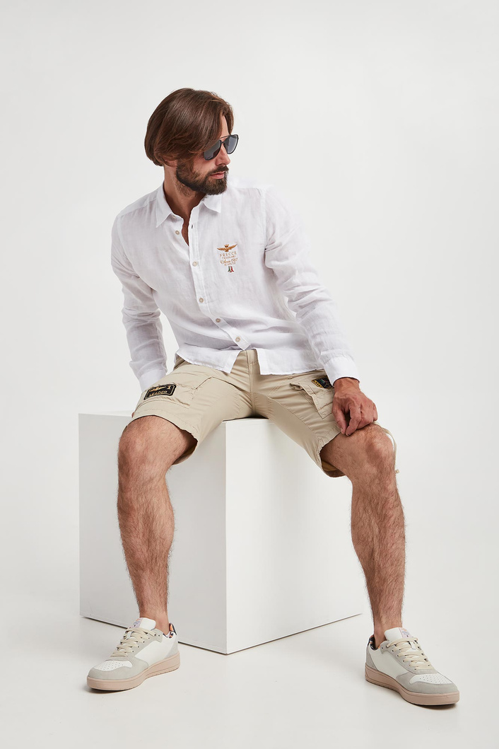 Koszula męska lniana AERONAUTICA MILITARE