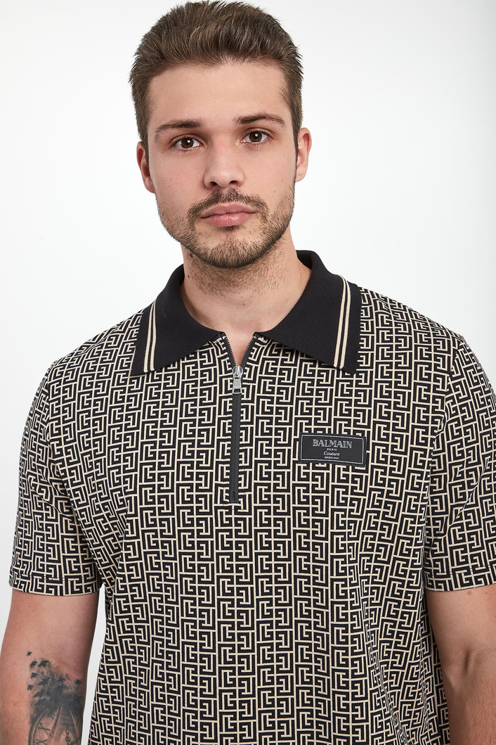 Polo męskie w monogram BALMAIN