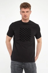 T-shirt męski z haftem KARL LAGERFELD