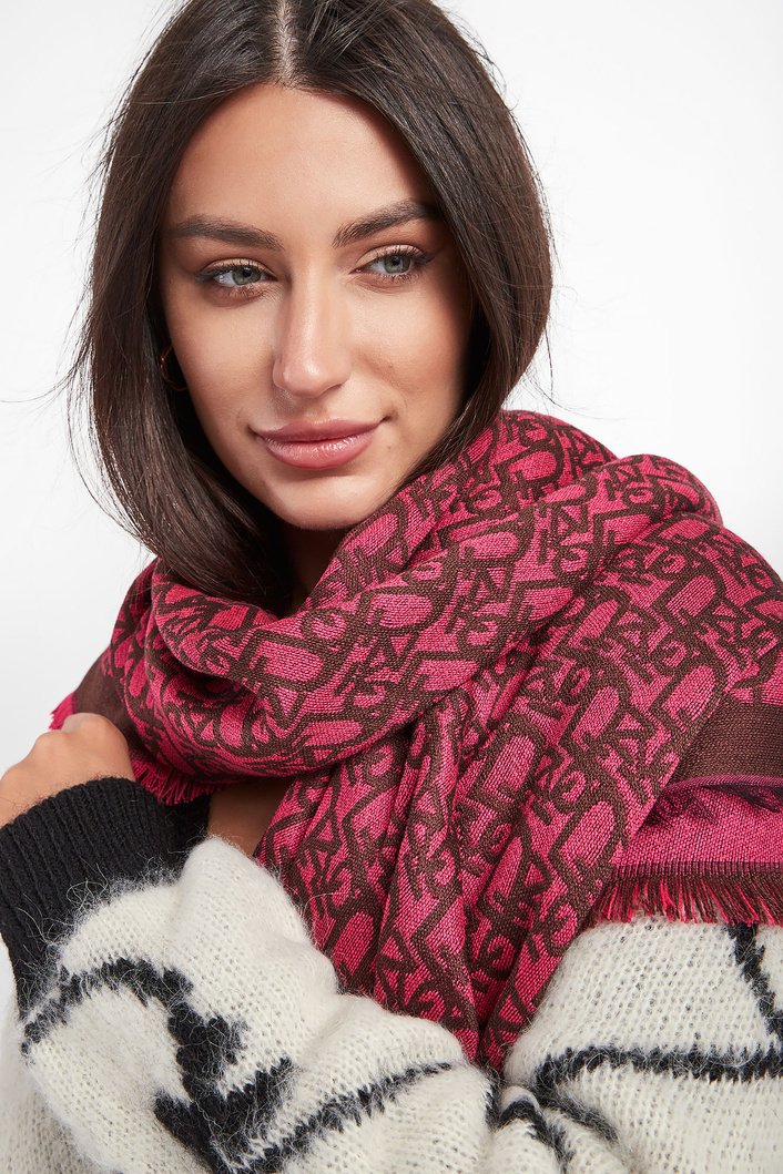 Chusta z wełną Sarata PINKO