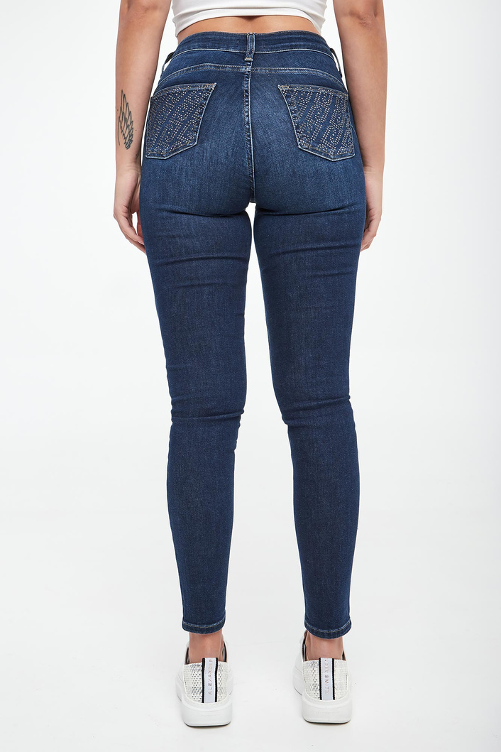 Jeansy damskie z kryształkami LIU JO