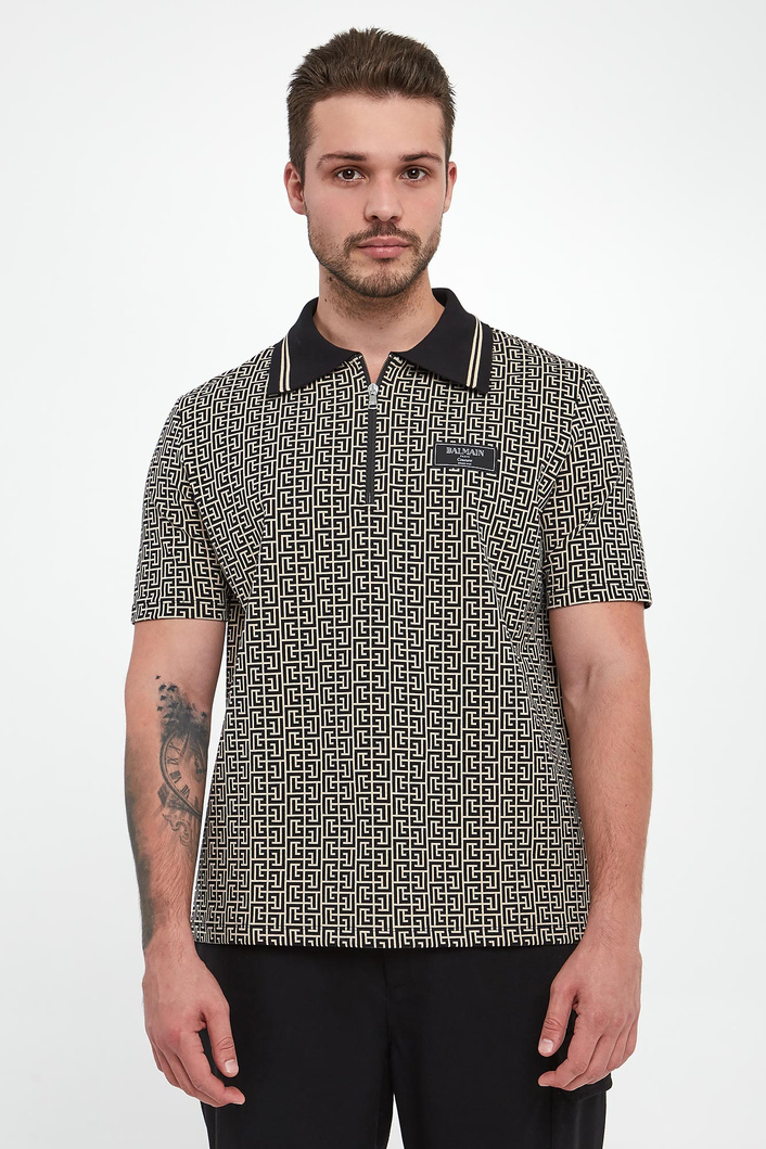 Polo męskie w monogram BALMAIN