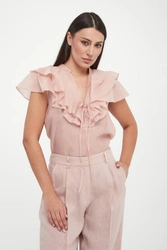 Top damski z jedwabiem Faraone MARELLA MONOCHROME