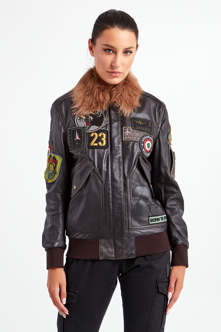 Kurtka skórzana AERONAUTICA MILITARE