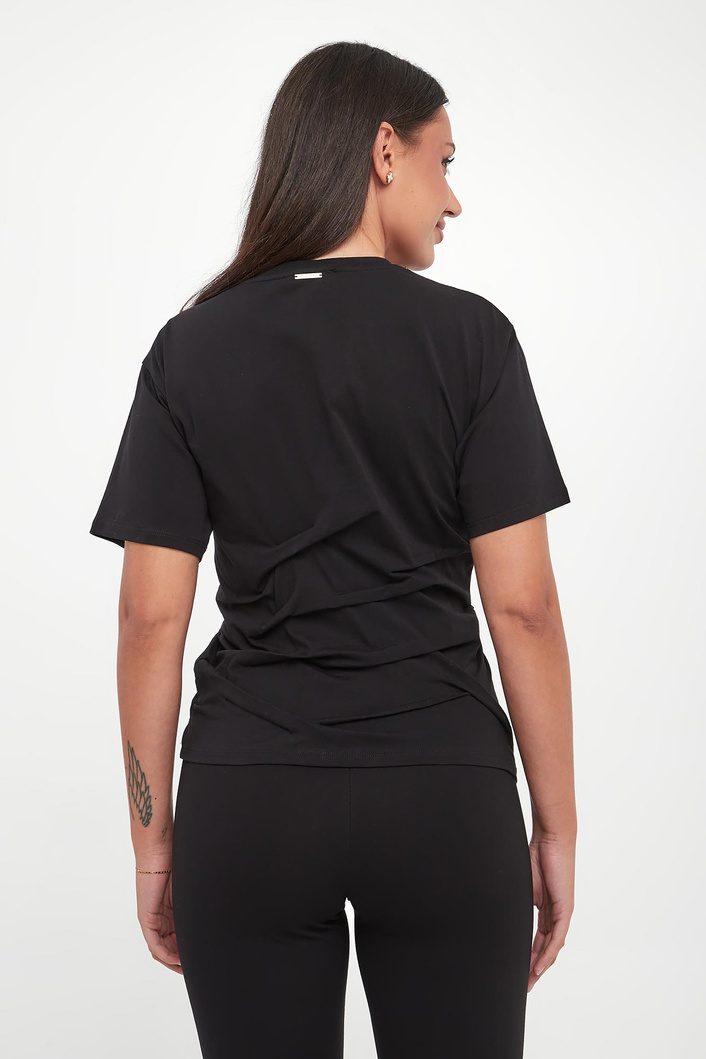 T-shirt damski z marszczeniami TWINSET U&B
