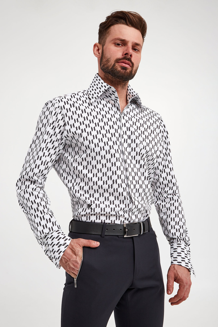 Pasek skórzany męski KARL LAGERFELD