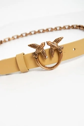 Pasek skórzany z łańcuchem PINKO