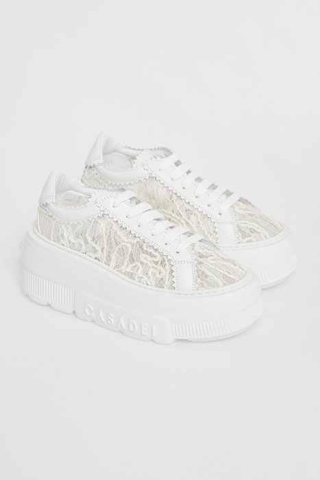 Sneakersy damskie z koronką CASADEI