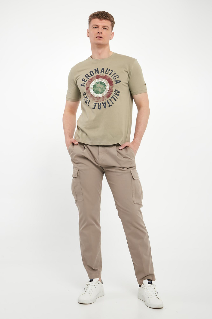  T-shirt męski z grafiką AERONAUTICA MILITARE