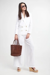 Spodnie damskie lniane ARMANI EXCHANGE