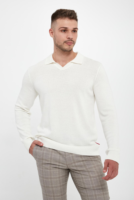 Sweter męski z kołnierzem polo Xavi JOOP! JEANS