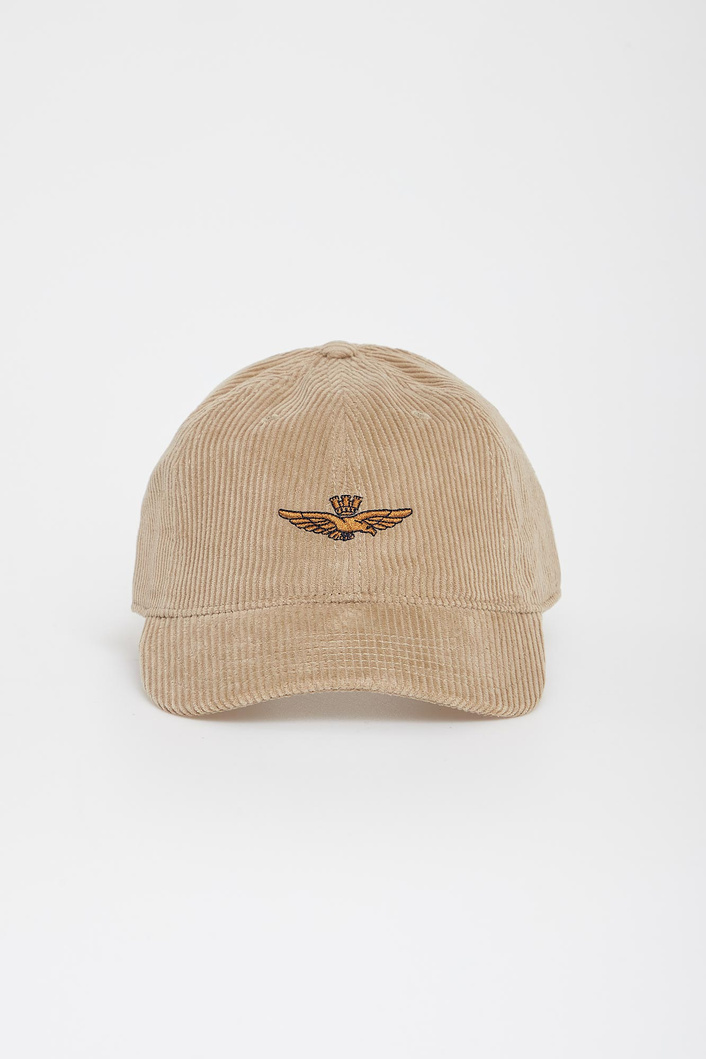 Czapka męska sztruksowa z daszkiem AERONAUTICA MILITARE