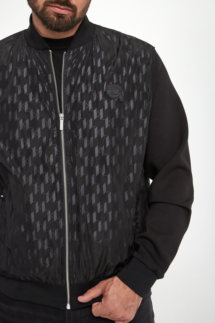 Kurtka męska bomberka z logo KARL LAGERFELD