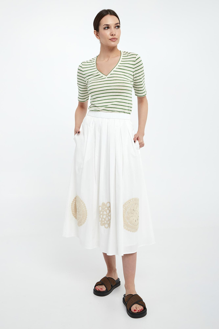 T-shirt damski lniany Opzione WEEKEND MAX MARA