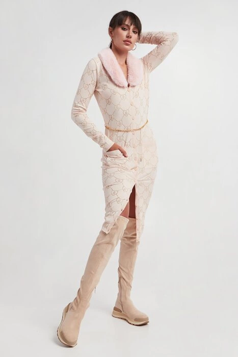 Sukienka z futerkiem BLUGIRL BLUMARINE