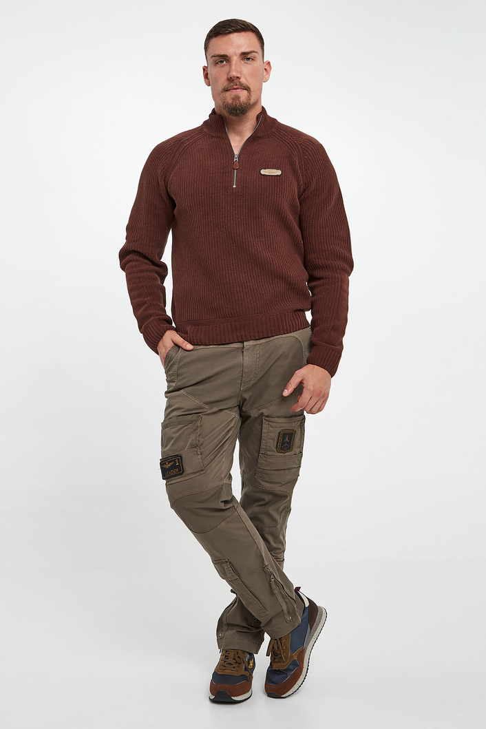 Sweter męski z golfem AERONAUTICA MILITARE