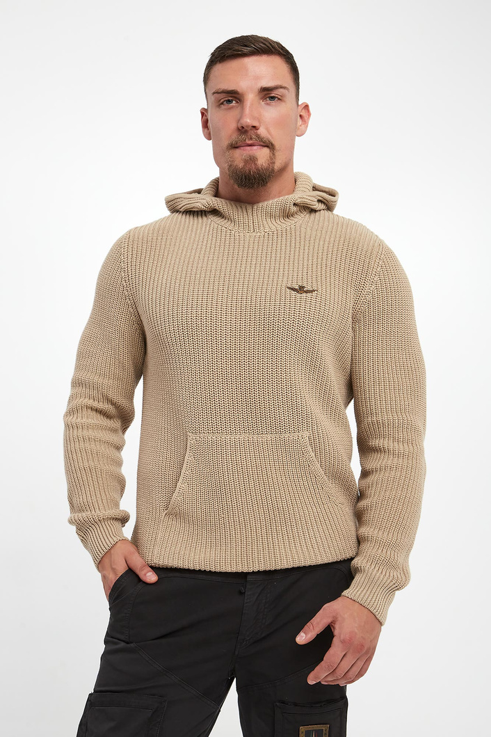 Sweter męski z kapturem AEROANUTICA MILITARE