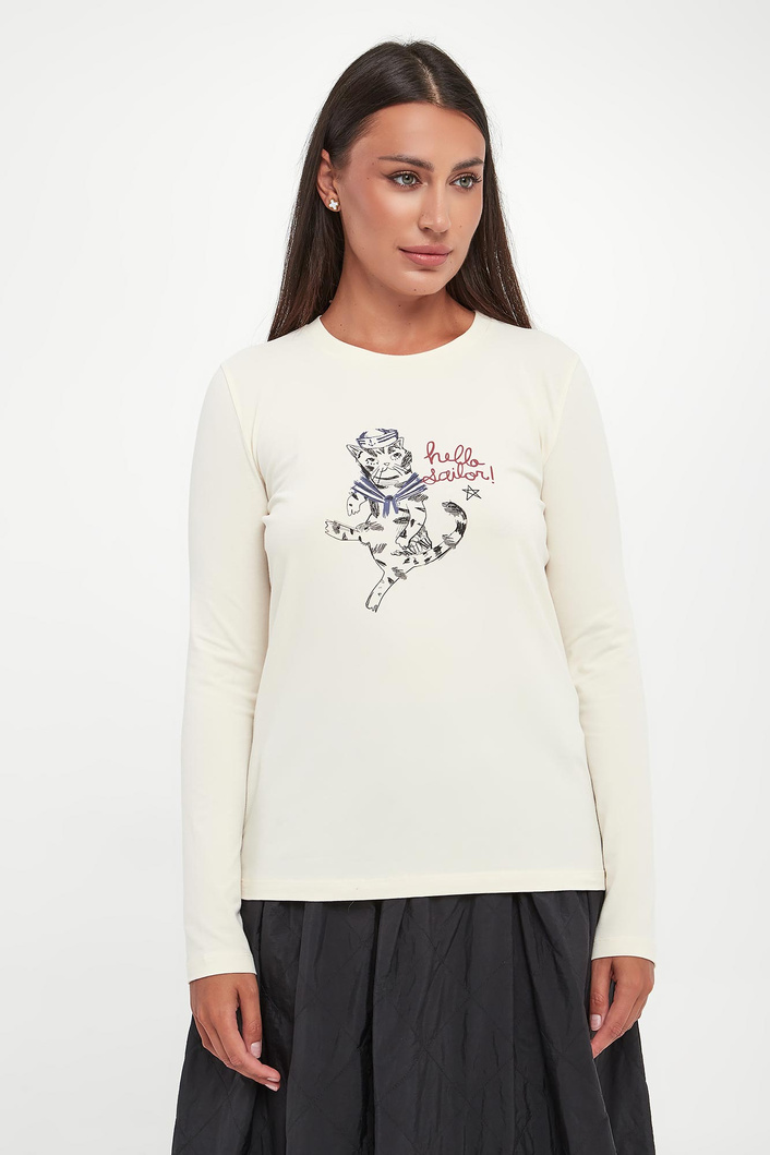 Bluzka damska z nadrukiem Vicino WEEKEND MAX MARA