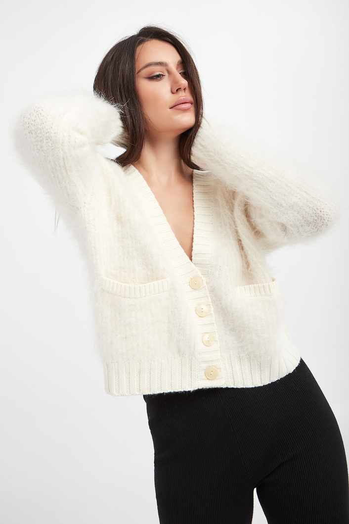 Kardigan damski z wełną alpaka PATRIZIA PEPE