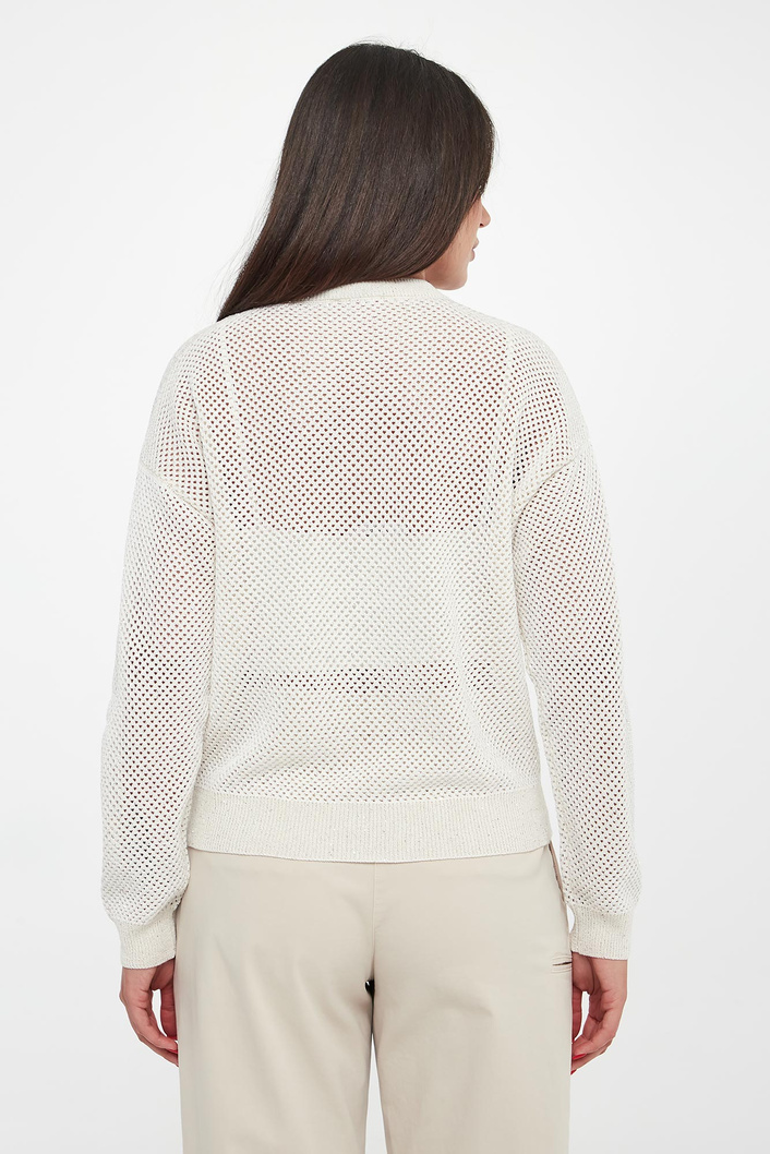 Sweter damski ażurowy z cekinami PESERICO