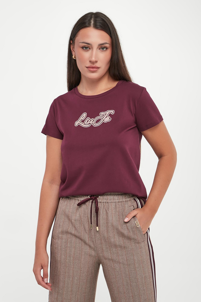 T-shirt damski z logo LIU JO