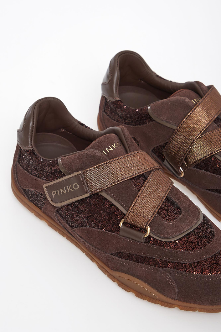 Sneakersy damskie zamszowe PINKO