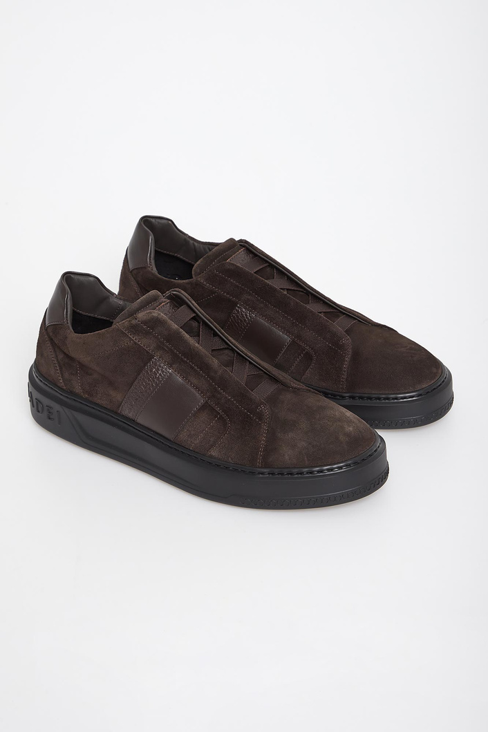Sneakersy męskie zamszowe CESARE CASADEI