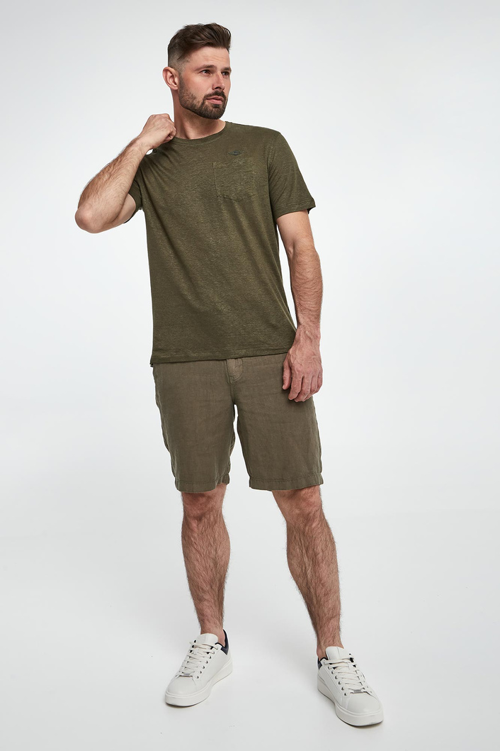 T-shirt męski lniany AERONAUTICA MILITARE