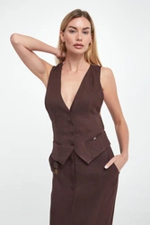 Kamizelka damska lniana ELISABETTA FRANCHI