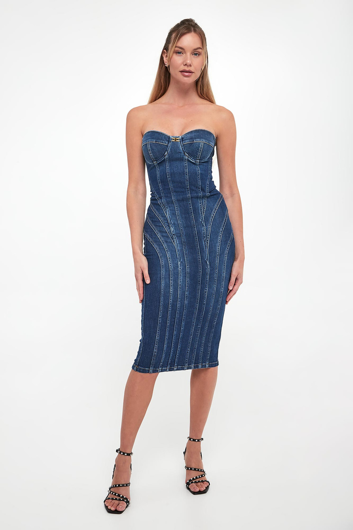 Sukienka jeansowa bodycon ELISABETTA FRANCHI