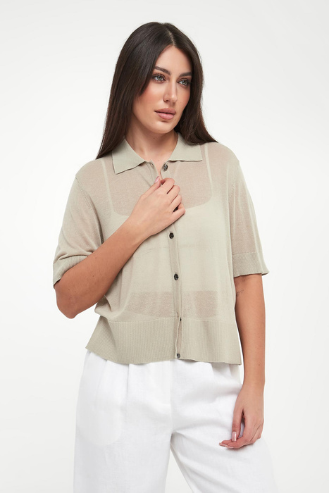 Sweter damski z kołnierzem polo ARMANI EXCHANGE