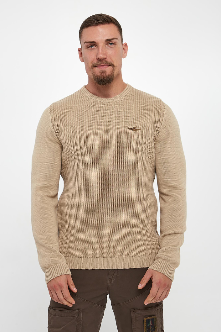 Sweter męski z logo AERONAUTICA MILITARE