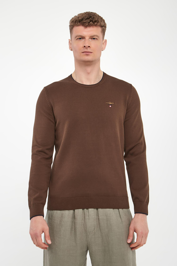 Sweter męski z logo AERONAUTICA MILITARE