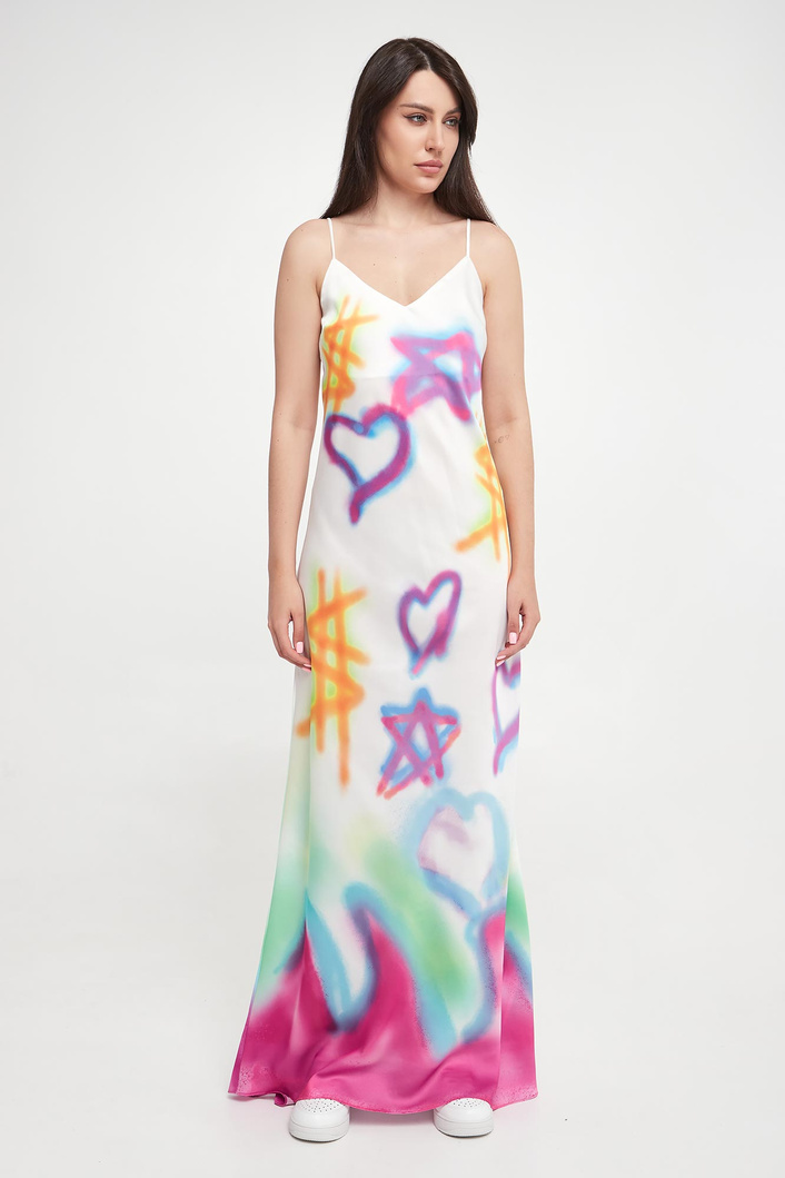 Sukienka maxi satynowa TWINSET ACTITUDE