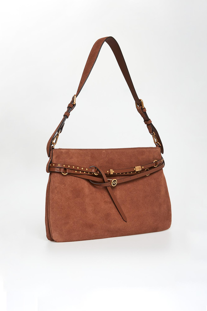 Torebka zamszowa Belt Bag Big PINKO