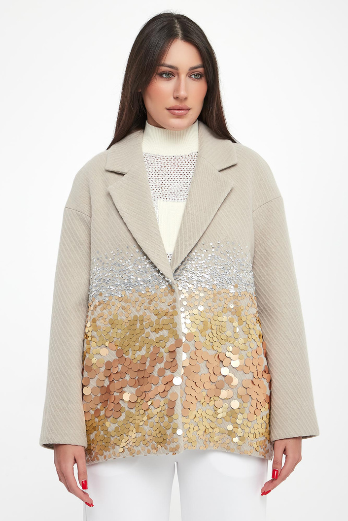 Płaszcz damski z cekinami SPORTALM