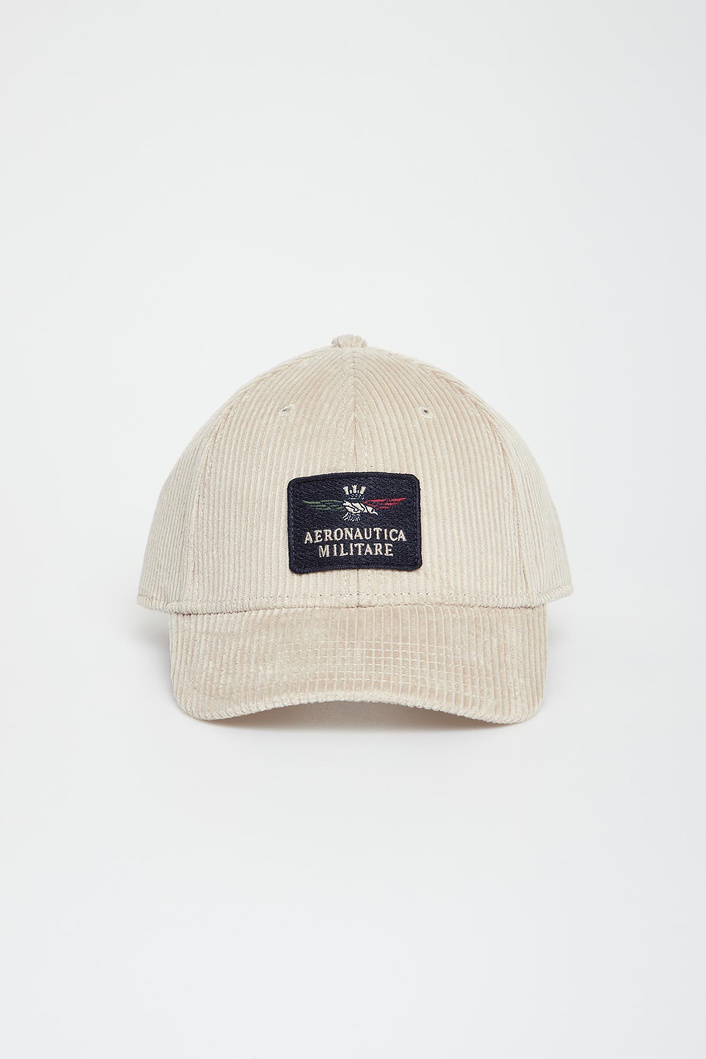 Czapka z daszkiem męska sztruksowa AERONAUTICA MILITARE