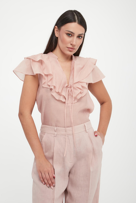 Top damski z jedwabiem Faraone MARELLA MONOCHROME