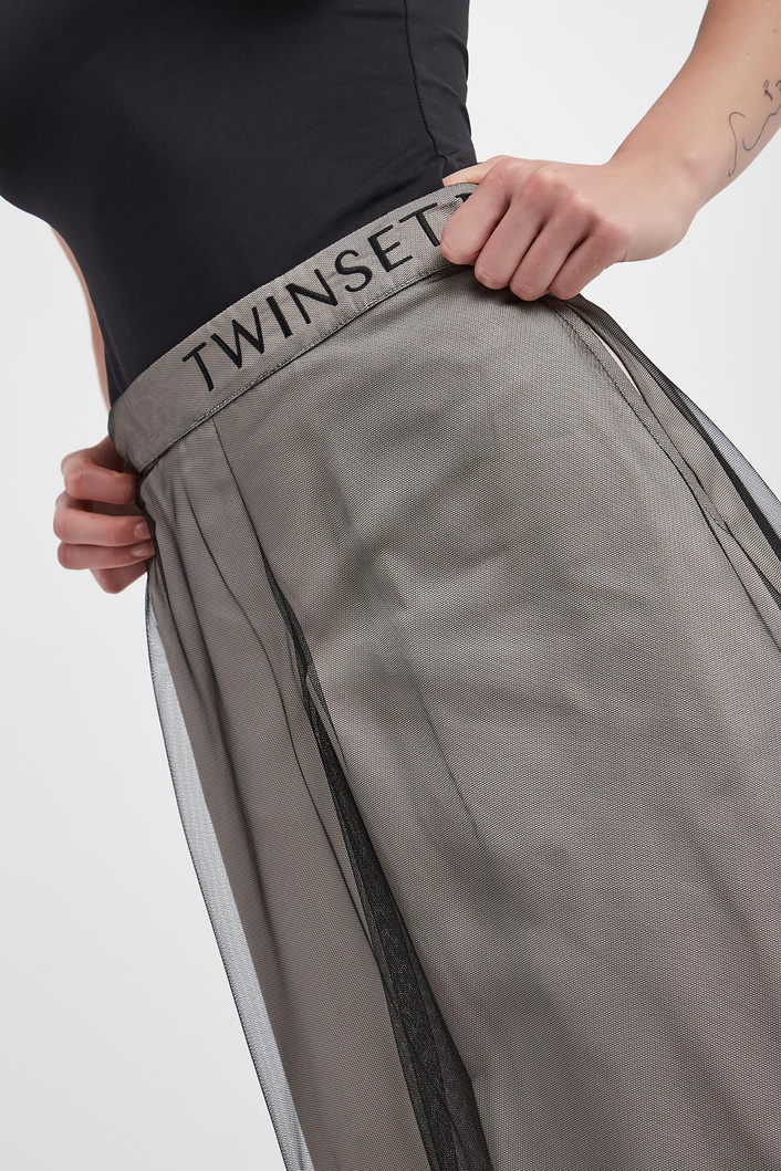 Spódnica midi z tiulem TWINSET U&B